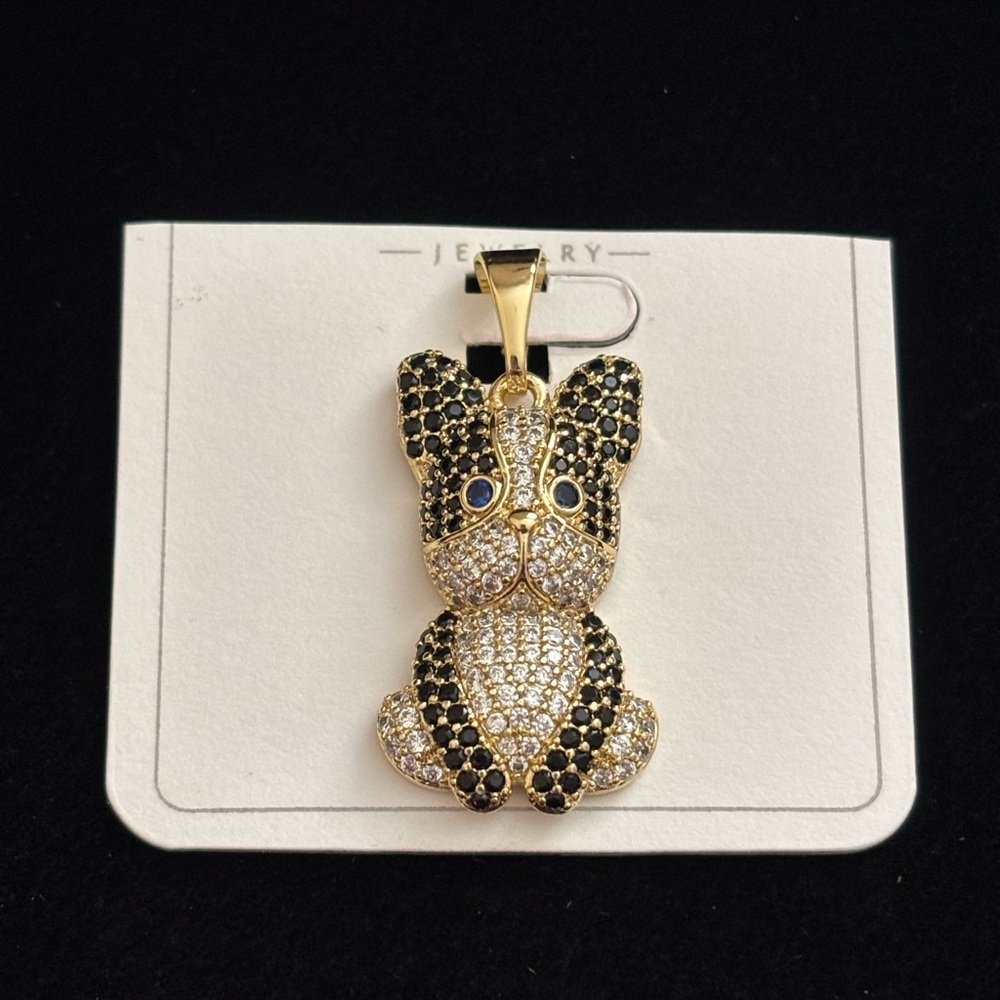 Gold plated dog pendant